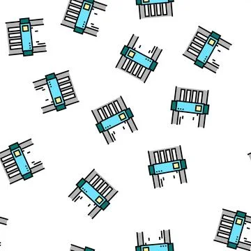 Paper cut equipment vector seamless pattern Stock Illustration