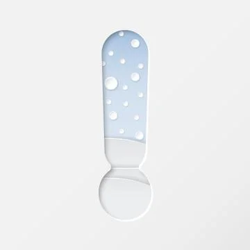 Paper cut exclamation point Illustrazione stock