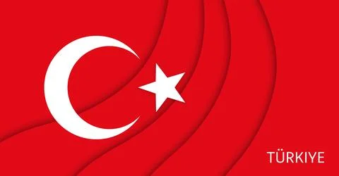 Paper cut flag of Turkey, 29 October Republic Day Stock Illustration