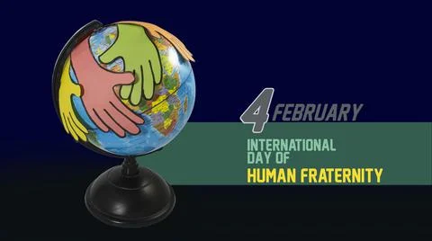 Paper cut of hand shape placed on a globe. A creative wishing card idea for i Stock Photos