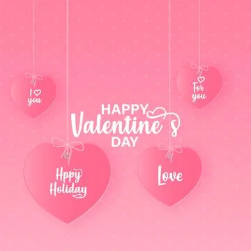 Paper cut heart shape 3D design. Template for Valentines day and greeting card 스톡 일러스트