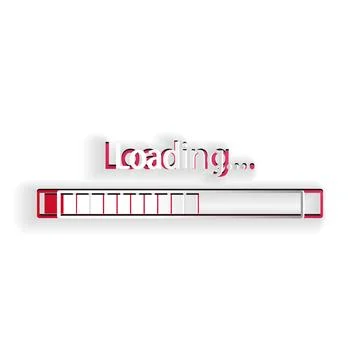 Paper cut Loading icon isolated on white background. Progress bar icon. Paper Stockillustratie