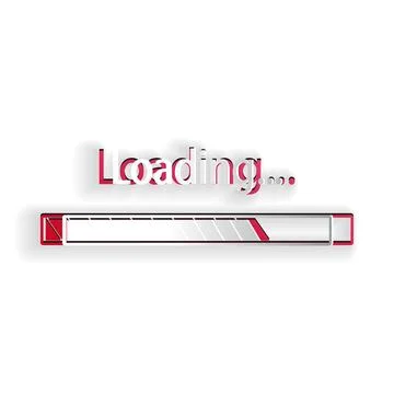 Paper cut Loading icon isolated on white background. Progress bar icon. Paper Stock Illustration