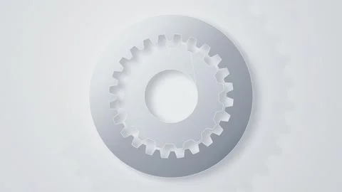 Paper cut mechanical gears turning seamless loop motion background Stock-Footage 345601414