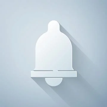 Paper cut Motion sensor icon isolated on grey background. Paper art style Stock Illustration