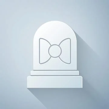 Paper cut Motion sensor icon isolated on grey background. Paper art style. Ve 스톡 일러스트