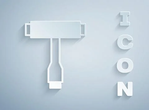 Paper cut Multi-Function All-In-One portable skate tool T-tool for skateboard Stock Illustration