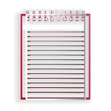 Paper cut Notebook icon isolated on white background. Spiral notepad icon Stock Illustration