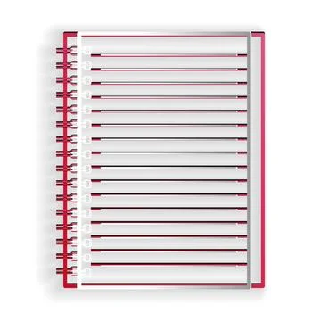 Paper cut Notebook icon isolated on white background. Spiral notepad. School Stock Illustration