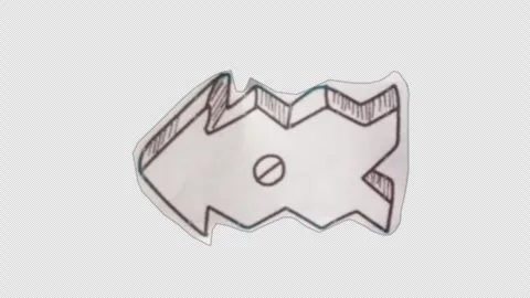 Paper cut out arrow Stock Footage 273453795