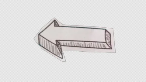 Paper cut out arrow Stock Footage 273453907