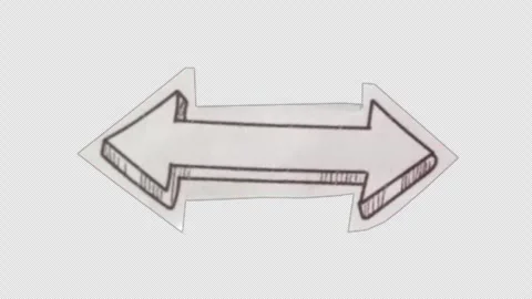 Paper cut out arrow Stock Footage 273454363