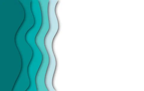 Paper cut out background for design in green colors with blank space イラスト素材