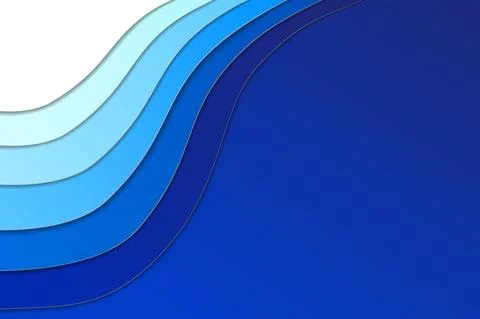 Paper cut out background for design in blue colors with blank space イラスト素材