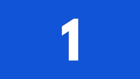 Paper Cut Out Numbers Counting Up 1 to 10 Color Blue Video stock 102239020