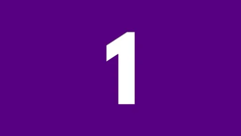 Paper Cut Out Numbers Counting Up 1 to 10 Color Purple Stock Footage 102239598