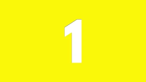 Paper Cut Out Numbers Counting Up 1 to 10 Color Yellow Video stock 102240068