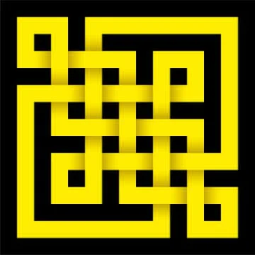 Paper cut pattern or symbol in celtic knot style. Stock Illustration