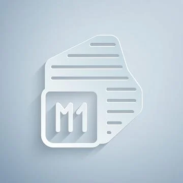 Paper cut Processor icon isolated on grey background. CPU, central processing 스톡 일러스트