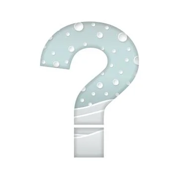 Paper cut question mark Stock Illustration