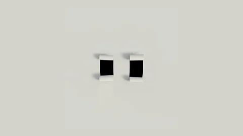 Paper Cut Roll text typeface animation with alpha channel character 0 Stock Footage 124758029