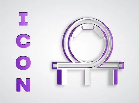 Paper cut Roller coaster icon isolated on grey background. Amusement park Stock Illustration