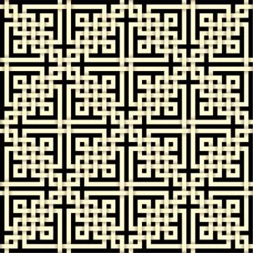 Paper cut seamless pattern in celtic knot style. Stock Illustration