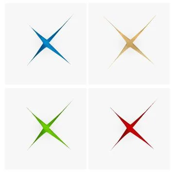 Paper cut set Illustrazione stock