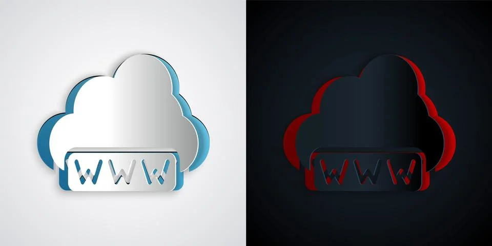 Paper cut Software, web development, programming concept icon isolated on grey Stock Illustration