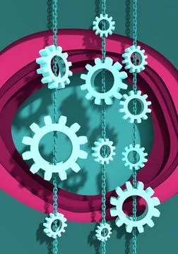 Paper cut style background Stock Illustration