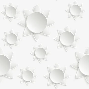 Paper cut summer pattern Stock Illustration