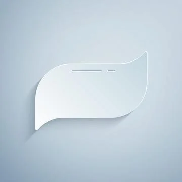 Paper cut Toothpaste icon isolated on grey background. Paper art style. Vector 库存插图