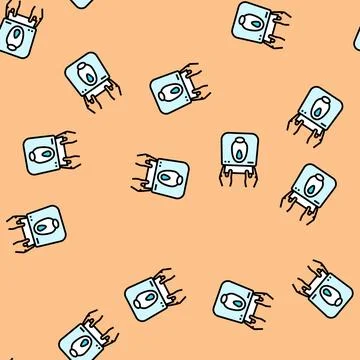 Paper cut towel hand vector seamless pattern Stock Illustration