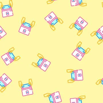 Paper cut towel hand vector seamless pattern Stock Illustration
