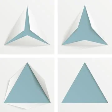 Paper cut, triangle Stock Illustration
