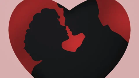 Paper Cut Valentine Stock Footage 299610319
