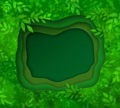 Paper cut vector banner Stock Illustration