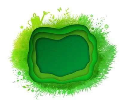 Paper cut vector banner Stock Illustration