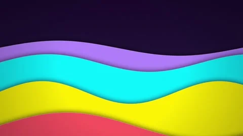Paper cut wave pattern seamless loop motion background Stock Footage 344318596