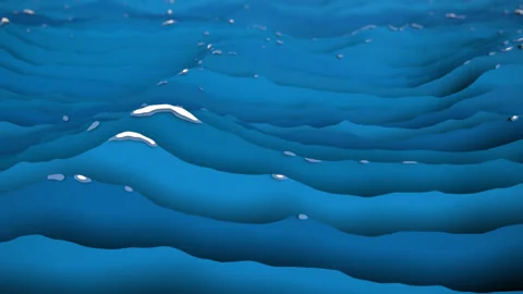 Paper Cut Waves Stock Footage 299610313