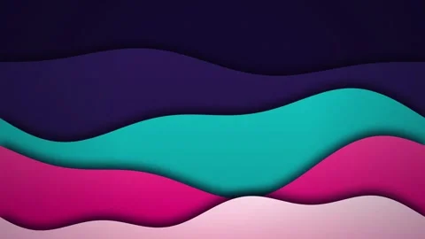 Paper cut wavy landscape layered seamless loop motion background Vidéo 344318638