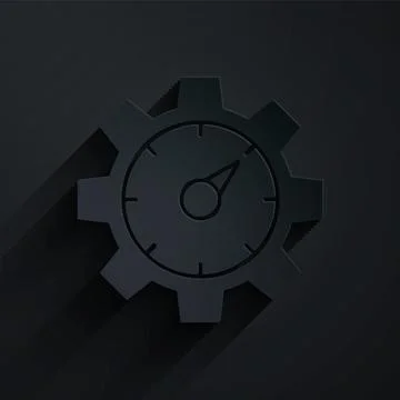 Paper cut Web analytics information and development website statistic icon Illustrazione stock