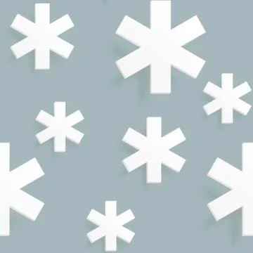 Paper cut winter pattern, color Stock Illustration