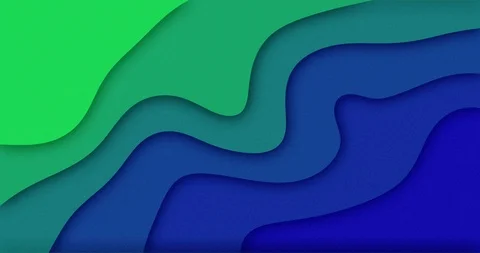 Paper Cutout Abstract Looping Animation - Green and Blue 動画素材 109672554