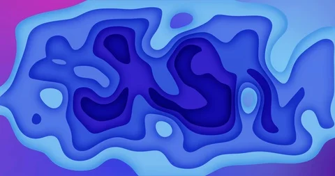 Paper Cutout Abstract Looping Animation - Blue and Purple 動画素材 109689829