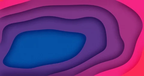 Paper Cutout Abstract Looping Animation - Blue, Violet, and Magenta 動画素材 109690570