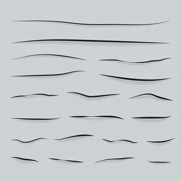 Paper cuts pattern set. Isolated on background. Vector illustration Stock Illustration