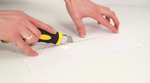 Paper cutter Stock Footage 22481208