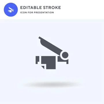Paper Cutter icon vector, filled flat sign, solid pictogram isolated on white Illustrazione stock