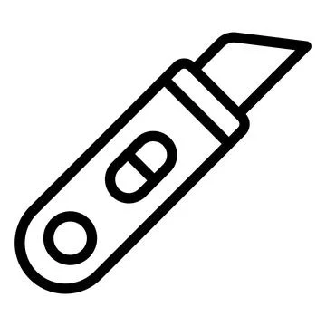 Paper Cutter Vector Icon Design Illustration Stock Illustration